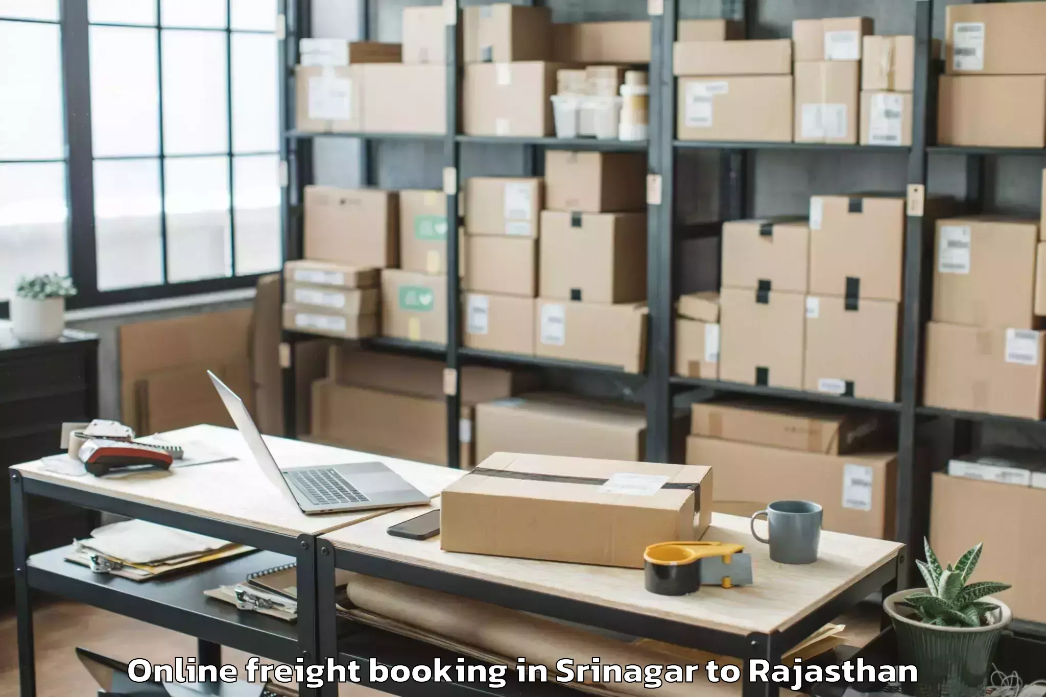 Efficient Srinagar to Bijainagar Online Freight Booking